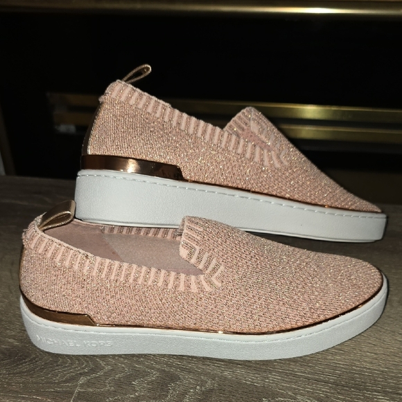 Michael Kors Women's Sparkling Rose Gold Loafers - Picture 3 of 9